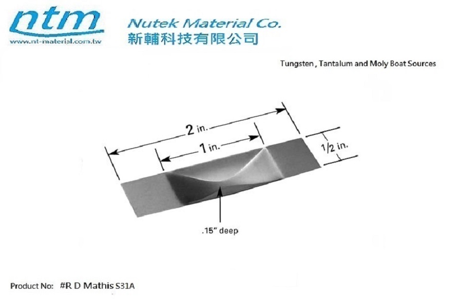 Tungsten , Tantalum and Moly Boat Sources-S31A